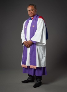 The Honourable Mita Ririnui in his Āpotoro Rēhita robes. Photographed by Michael Hall. Copyright Te Papa Tongarewa, 2012.